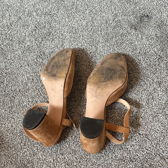 J. Crew Maisie Suede Block Heel Ankle Strap Pump - Picture 9 of 10